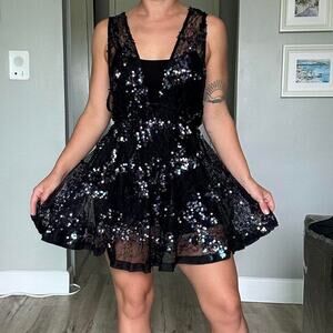 Free People Sequin Slip Dress